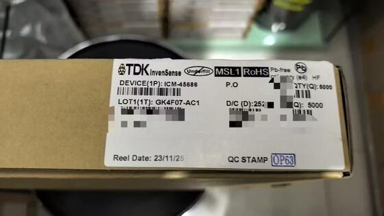 ICM-45686 It is a high-performance dual-interface (UI+AUX)6-axis MEMS motion tracking device.
